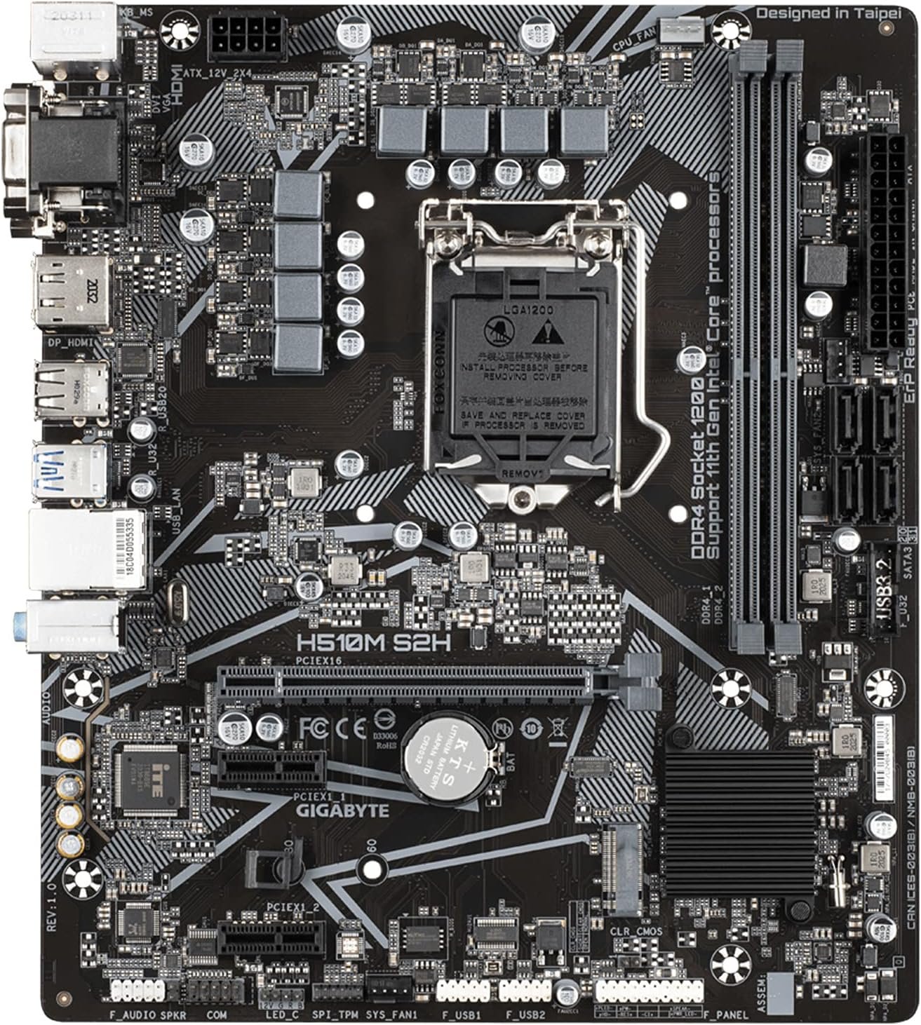 81+34vkWUES._AC_SL1500_ GIGABYTE H510M S2H (LGA 1200/ Intel/ H510/ Micro-ATX/PCIe 4.0/ USB 3.2 Gen1/ Gaming GbE LAN/Motherboard) - الصورة 1