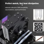 Thermalright Assassin X 120 R SE CPU Air Cooler, AX120 R SE, 4 Heat Pipes, TL-C12C PWM Quiet Fan CPU Cooler with S-FDB Bearing, for AMD AM4/AM5 Intel 1700/1150/1151/1200, LGA1700 - New - 1 Yr Warranty - الصورة 5