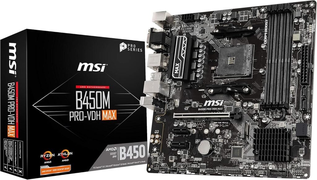 MSI B450M PRO-VDH MAX Motherboard AM4 New Tray - 1 Yr Warranty
