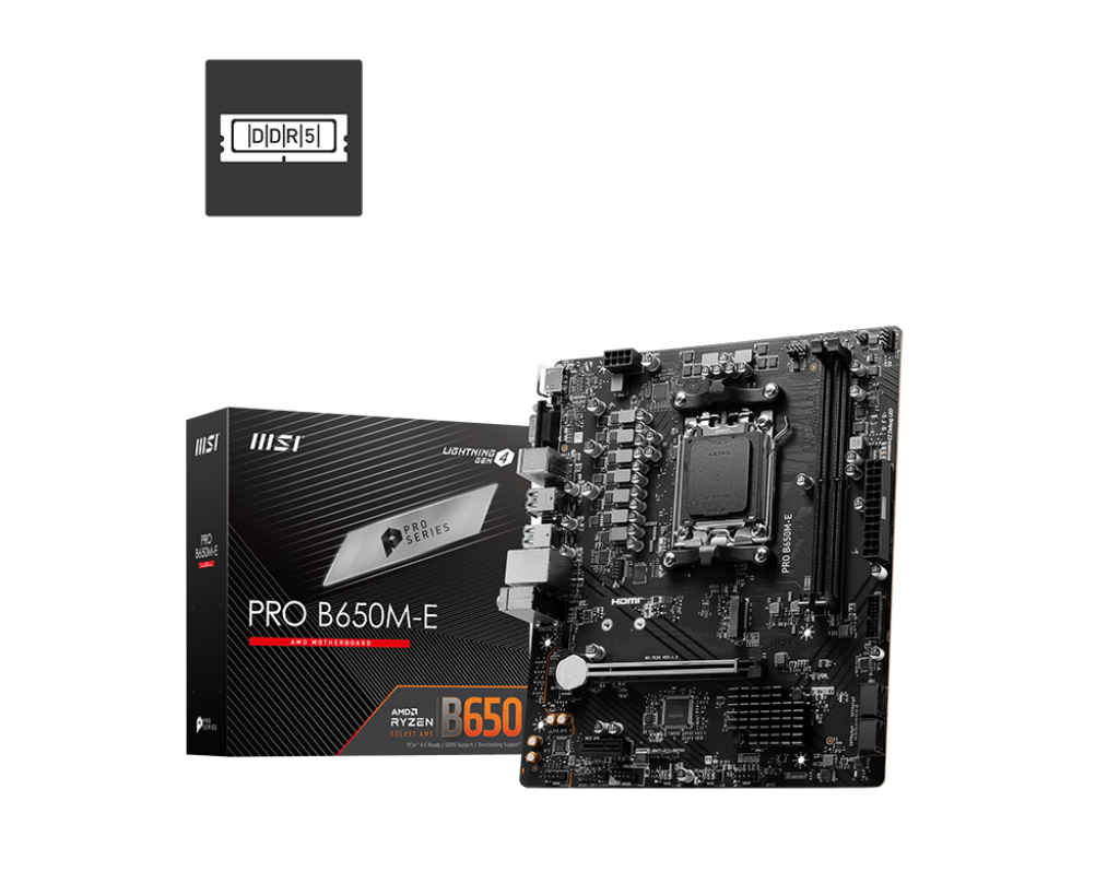 1024 (1) Msi Pro B650M-E Socket AM5 Motherboard