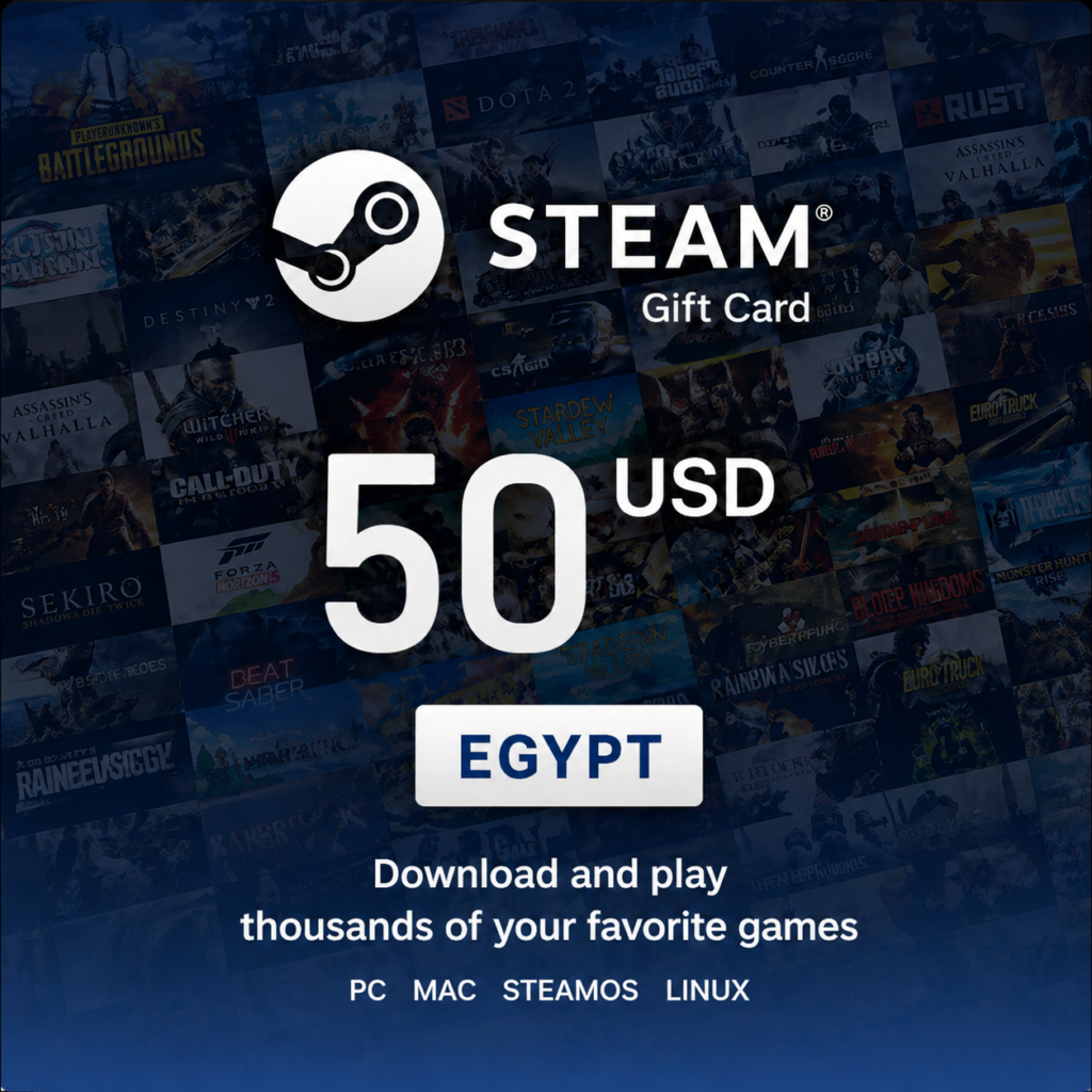 Steam Gift Card 50 USD – Steam Key – EGYPT