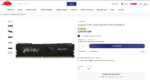 RAM Kingston Fury 8GB DDR4 3200 Mhz New Tray - مزاد - الصورة 2